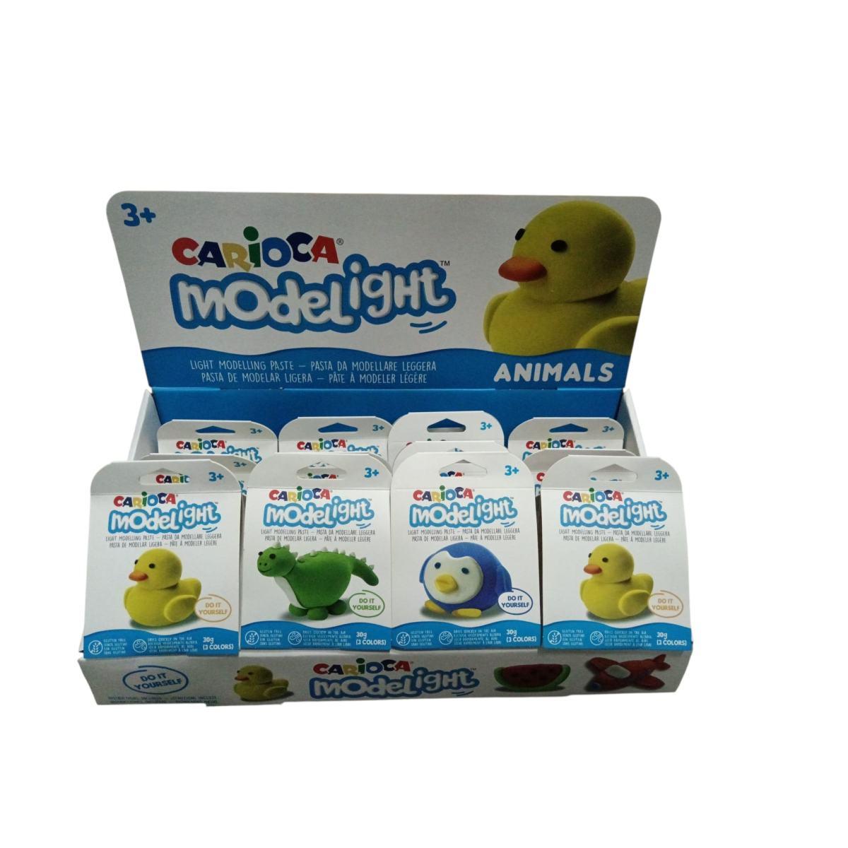 Carioca modelight animals pot display 16pz