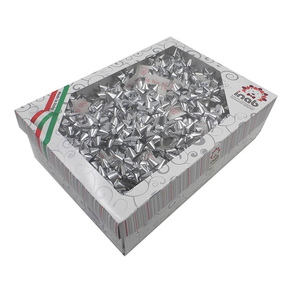 Coccarde lux met.mm10 argento 100pz.