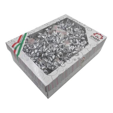 Coccarde lux met.mm10 argento 100pz.