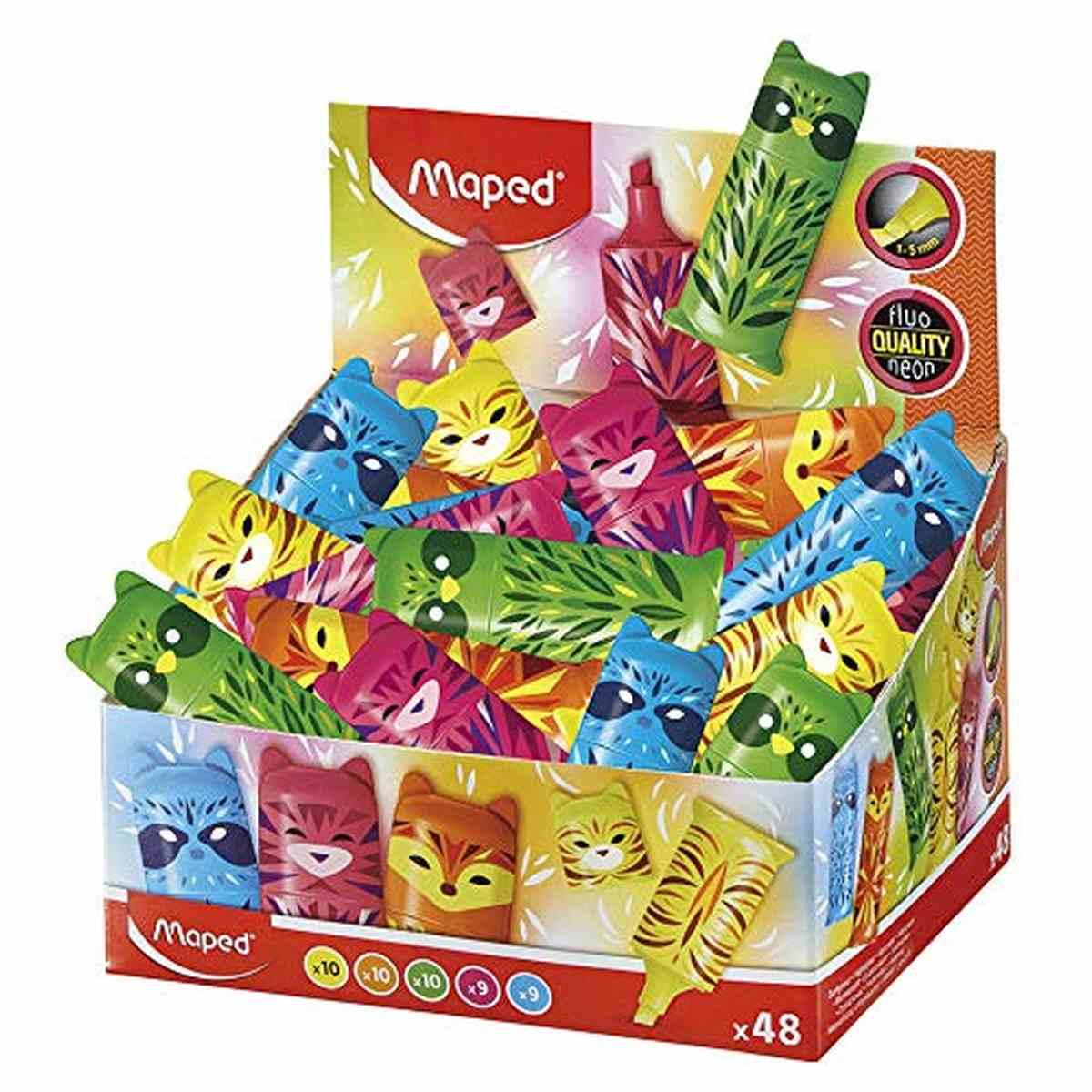 Maped evidenziatore pocket fluo peps mini friends  cf48