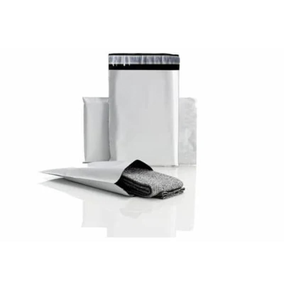 Sacchetti  polipack bianco/nero c/strip 28x38+4cm pz100