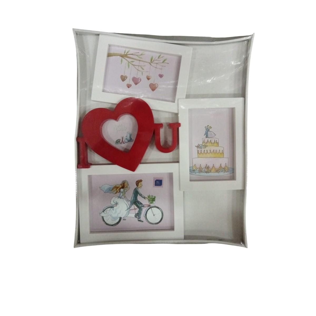 Cornice 3 foto 10x15 i love you bia