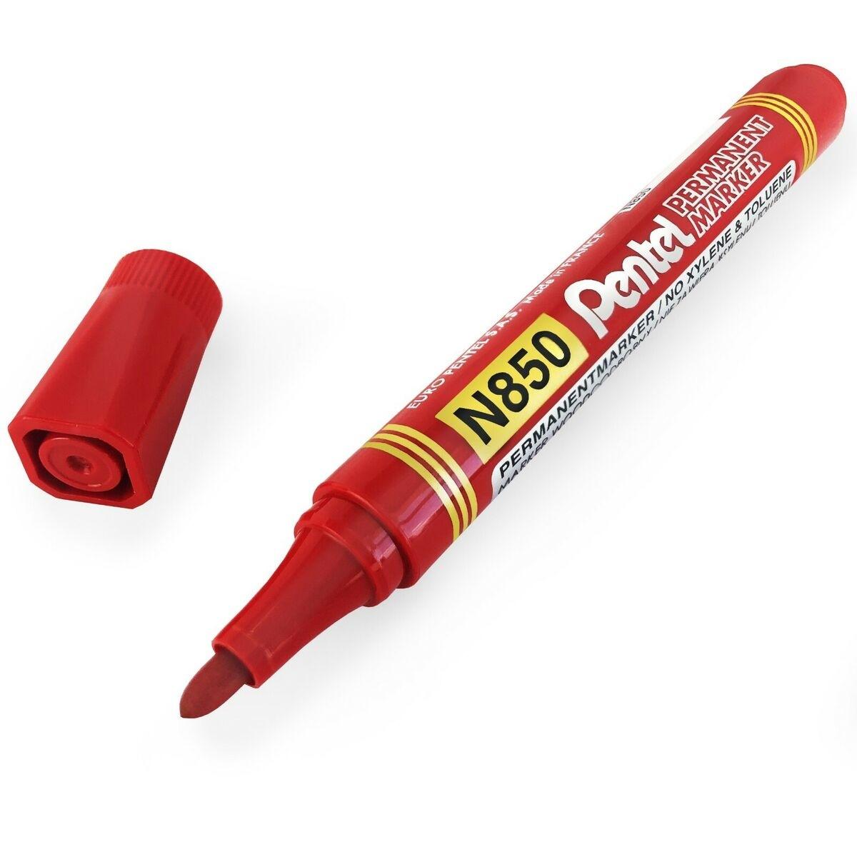 Marker n850 permanent rosso 12pz