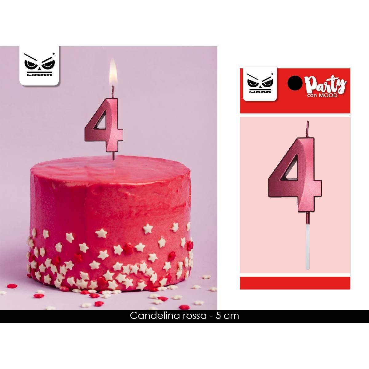Candelina rossa num 4