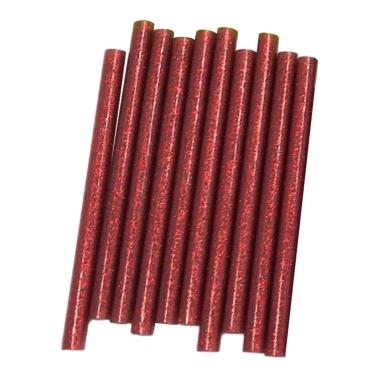 Blister 12 stick colla a caldo 7mm glitter rosso