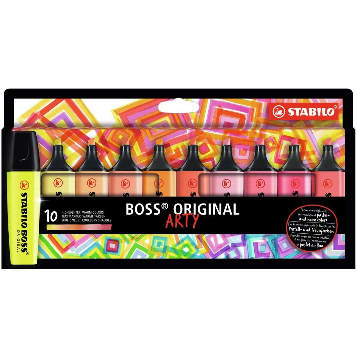 Stabilo boss arty 10 pz warm (colori caldi )