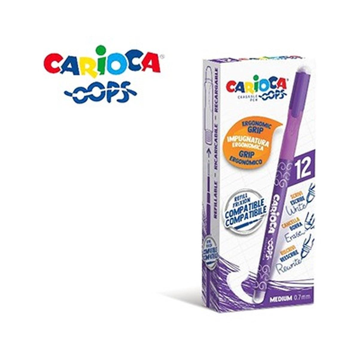 Carioca oops penna cancellabile viola 12pz