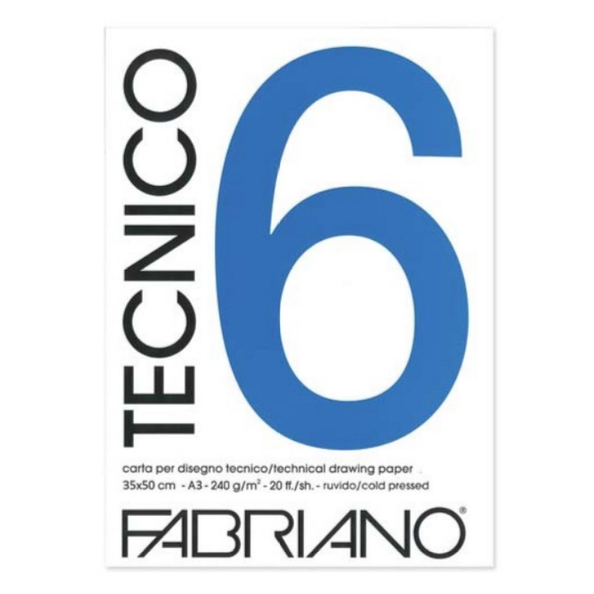 Blocco fabriano tecnico 6 ruvido a3 20fg 220gr