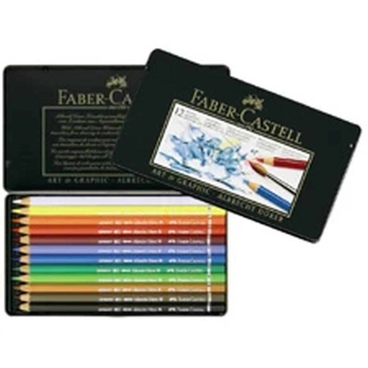 Matite acquerell. colorate  pz.12 scat metallo