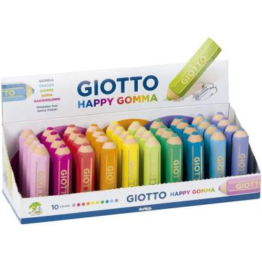 Giotto happy gomma in display da 40pz