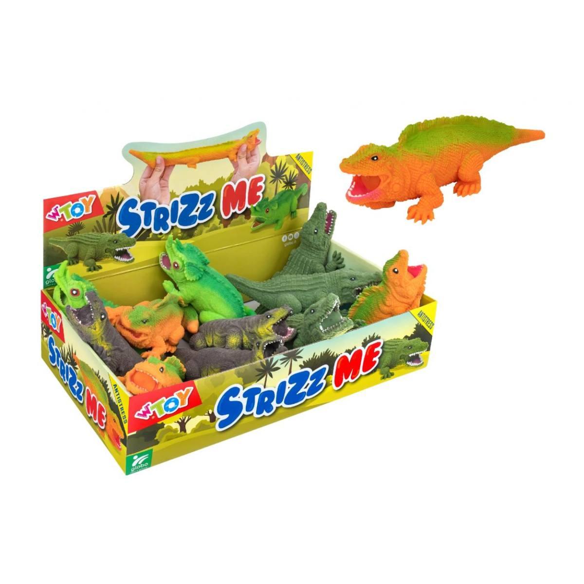 Animali rettili allungabili 18cm 12pz d/b 4ass