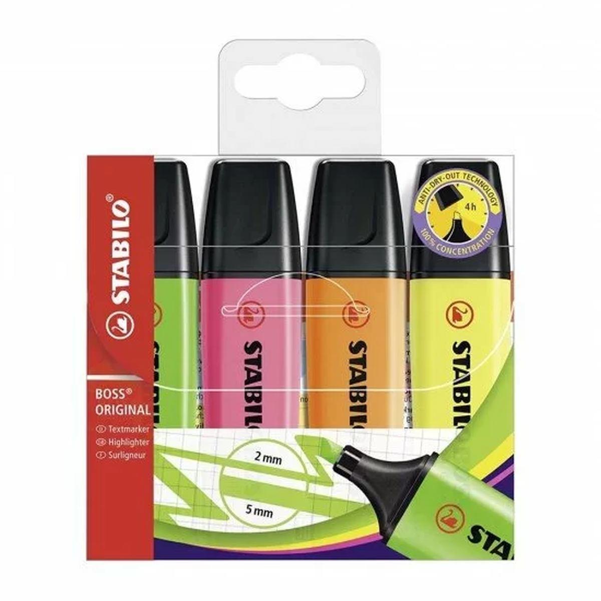 Stabilo boss fluo 4 pz
