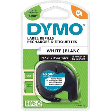 NASTRO ORIG. PER DYMO LETRATAG IN PLASTICA 12MMx4M BIANCO