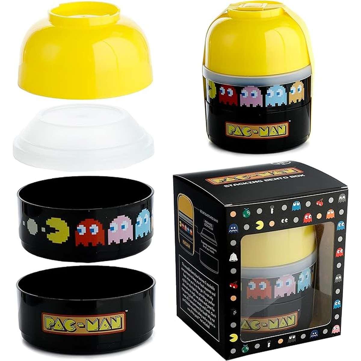 Contenitore per alimenti tondo c/scomparti pac man