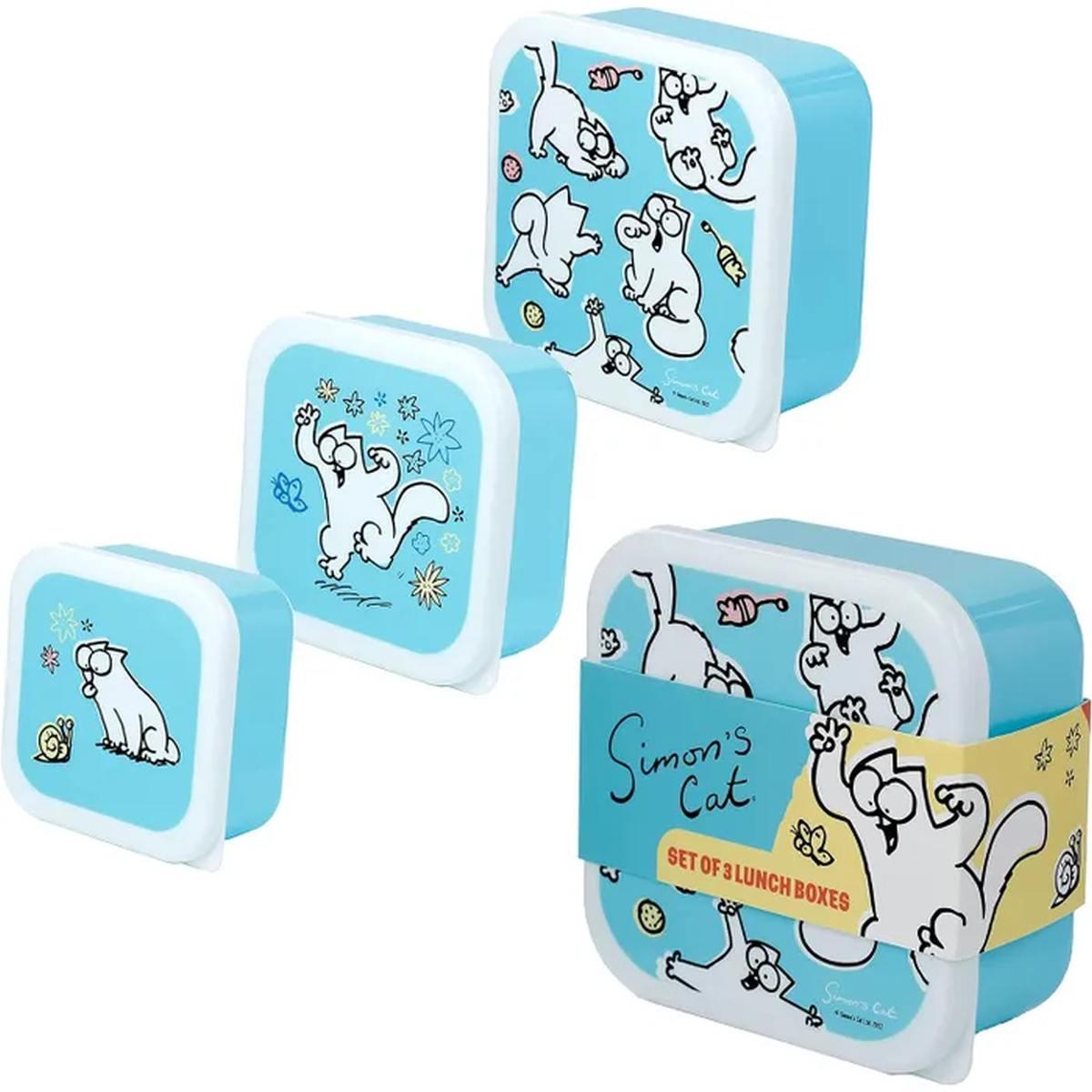 Set 3 contenitori per alimenti simon's cat.