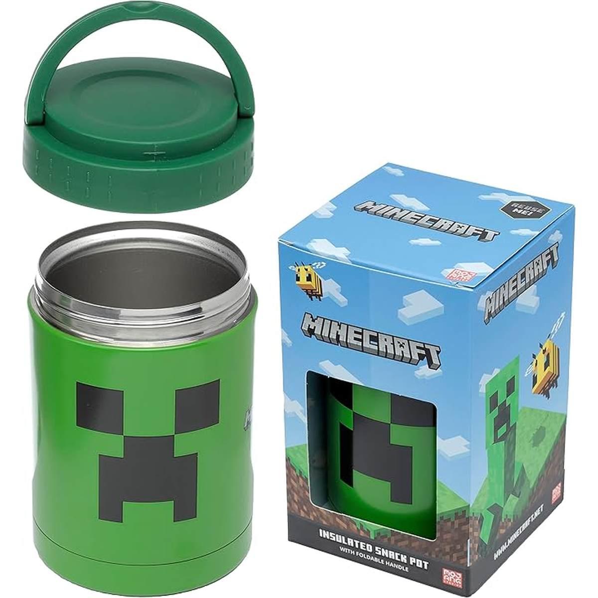 Contenitore per alimenti termico in acciaio 500ml minecraft