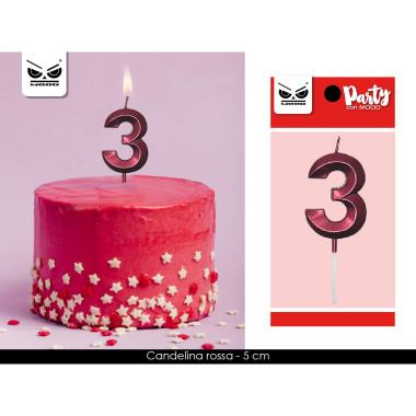 Candelina rossa num 3