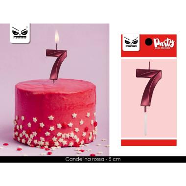 Candelina rossa num 7