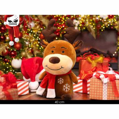Peluche renna con sciarpa