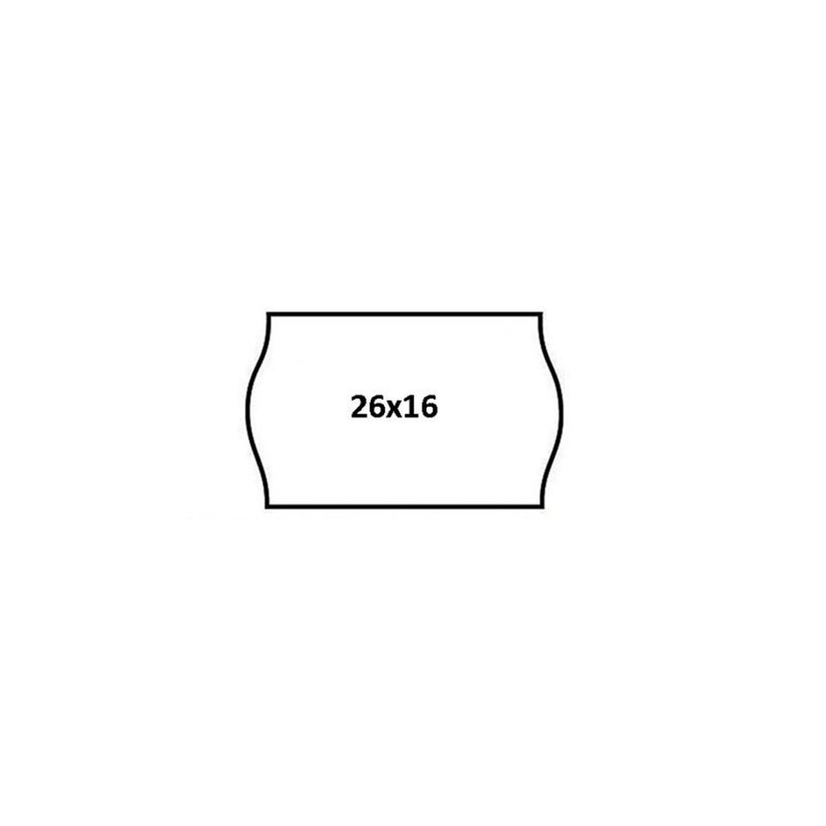 Rotoli x prezz.26x16 ond.bianco pz.36