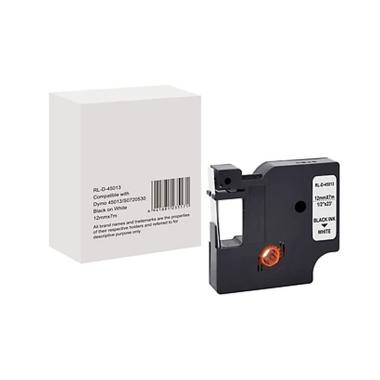 NASTRO COMP. X DYMO 12X7mm NERO/BIANCO 45013