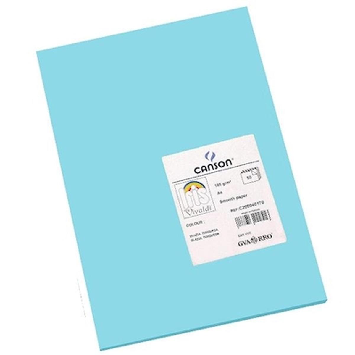 Foglio vivaldi a4 185g blu turchese pz50