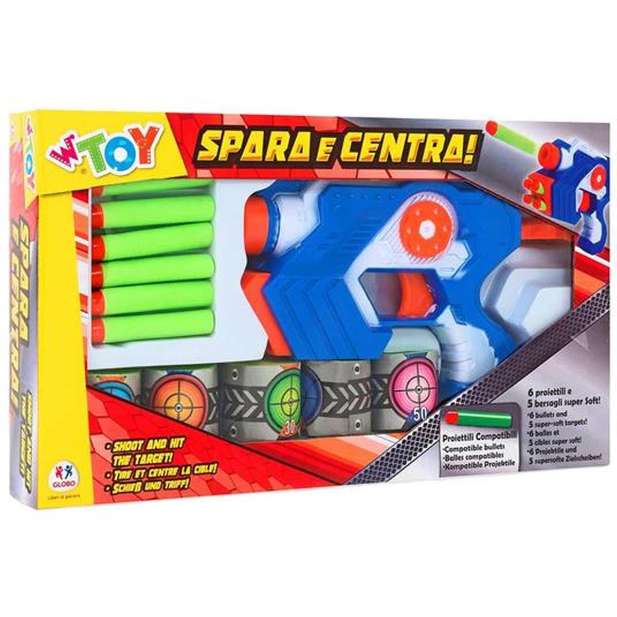 Pistola c/6 proiettori soffici /5 bersagli