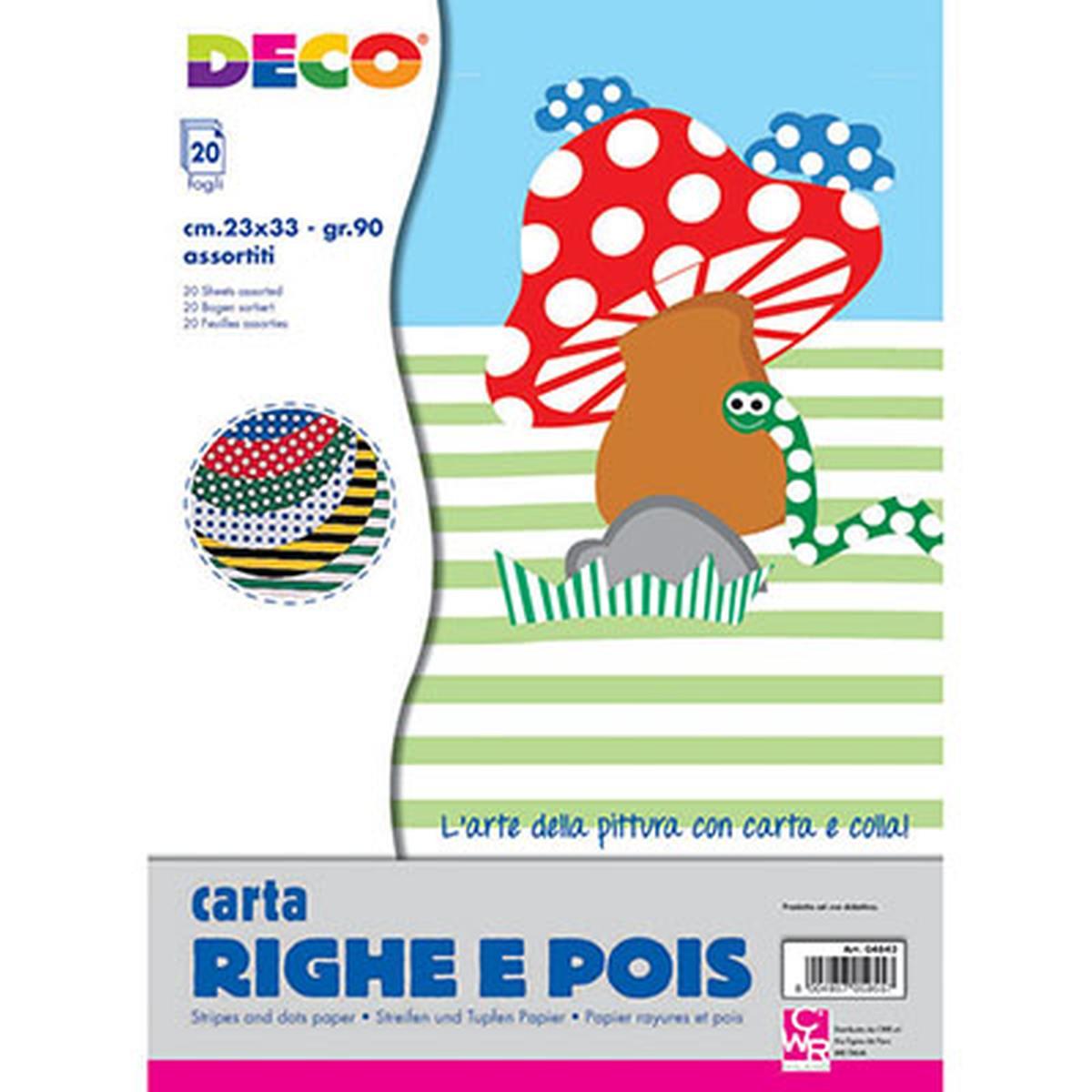 Carta pois /righe 23x33 20fg ass
