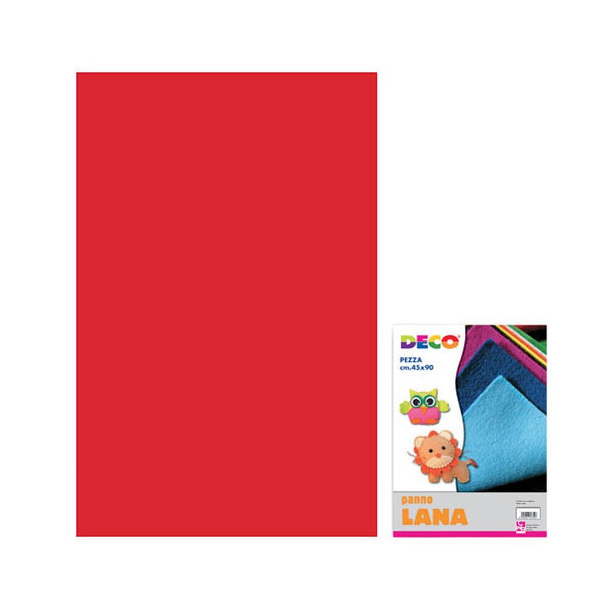 Panno lana 45x90 rosso