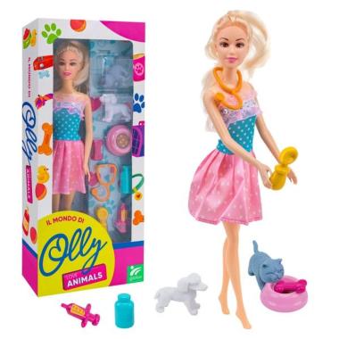 Bambola fashion doll viterinaria c/accessori