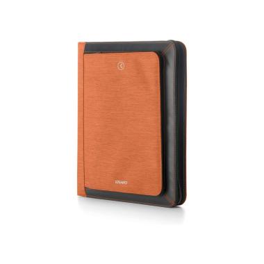 Portablocco teknico con zip e porta usb arancio