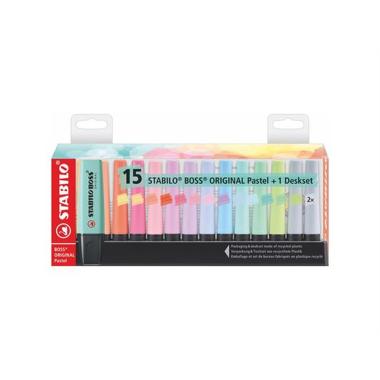 Stabilo boss pastel deskset 15 pz