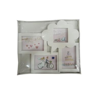 Cornice 2 foto 10x15 con fumetto bia