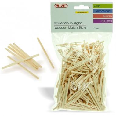 Bastoncini in legno 3x300mm 20pz naturali