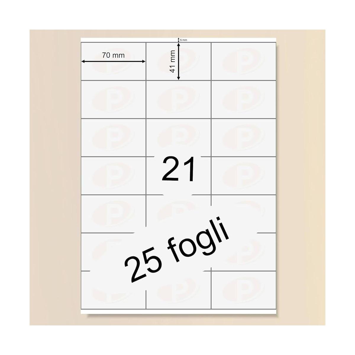 Cf.100 etichette adesive su a4 70x41