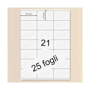 Cf.100 etichette adesive su a4 70x41