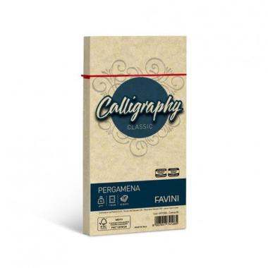 Calligraphy pergamena 25pz buste 11x22 crema