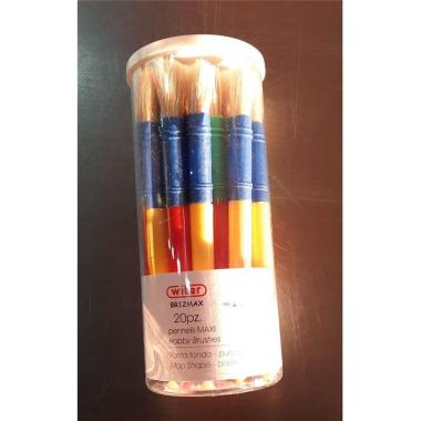 Barattolo 20 pennellotto tondo pura setola