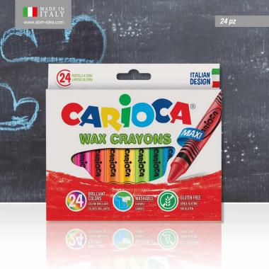 Carioca pastelli a cera maxi da 24pz