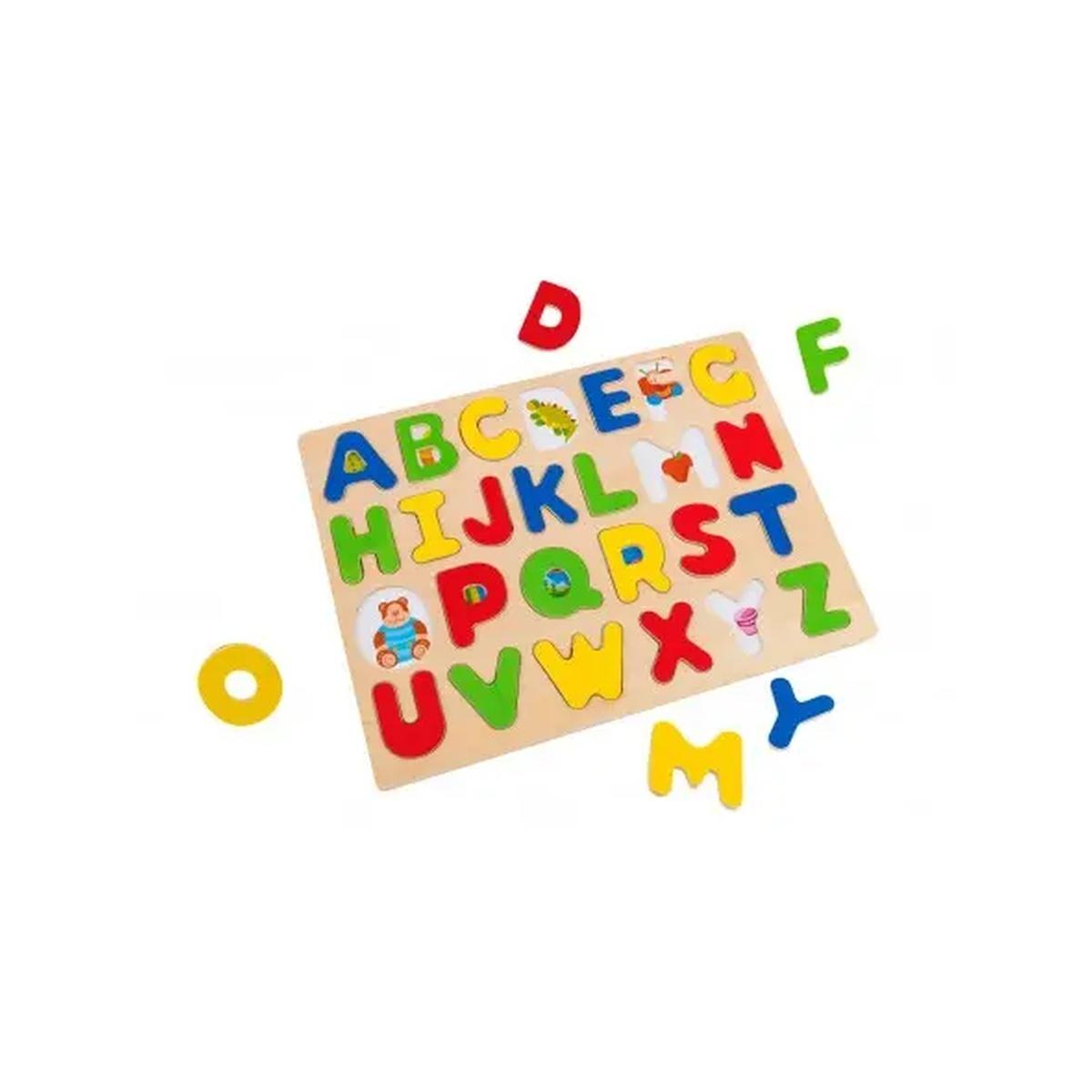 Tavoletta legno c/alfabeto 26 lettere