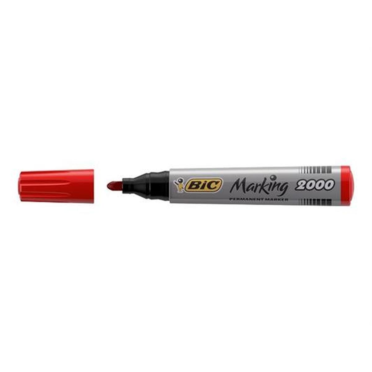 Marker bic punta tonda cf.12 pz rosso