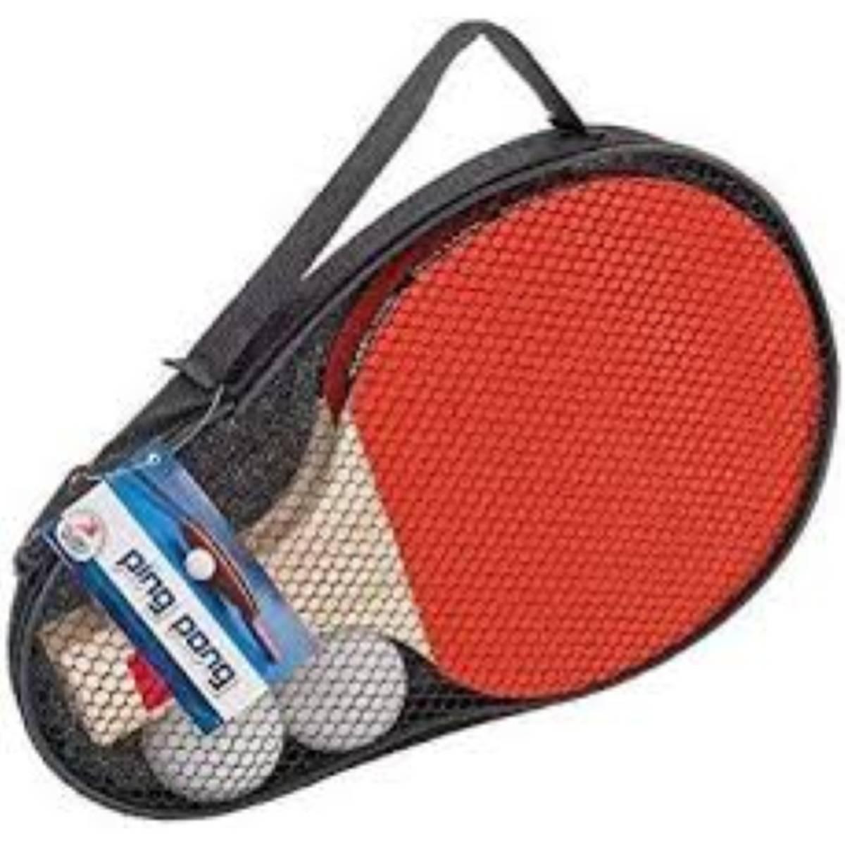 Racchetta ping pong 2pz c/palline