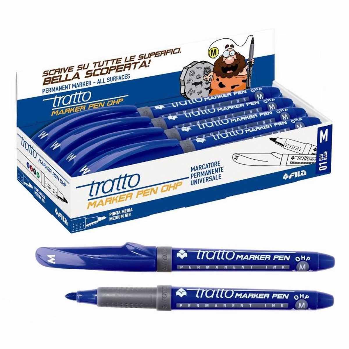 Tratto cd marker pen ohp cf8 blu