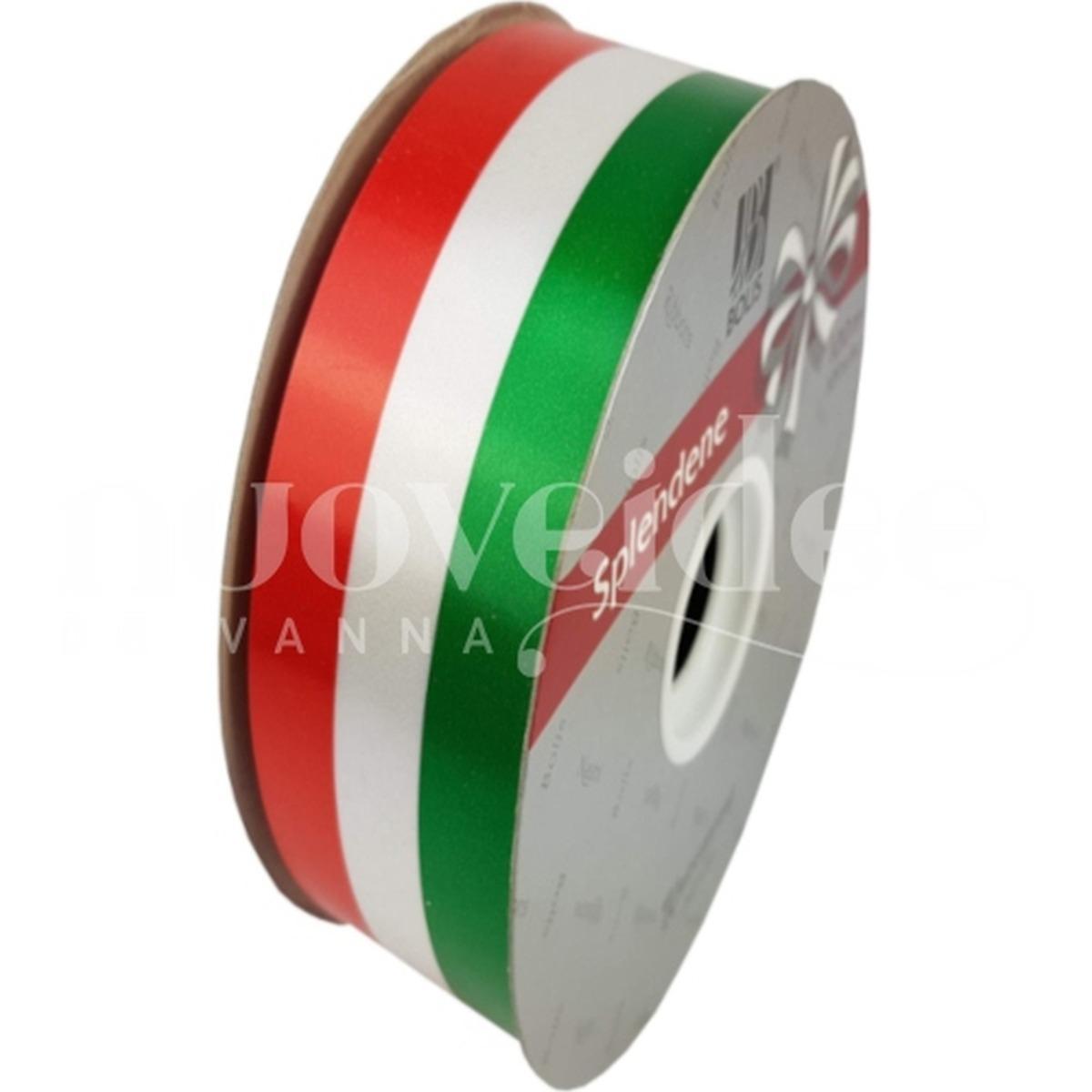 Nastro liscio mm19x100m tricolore