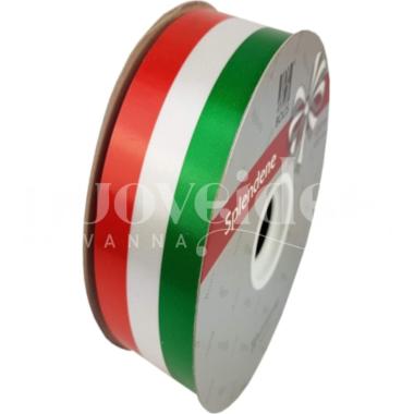Nastro liscio mm19x100m tricolore