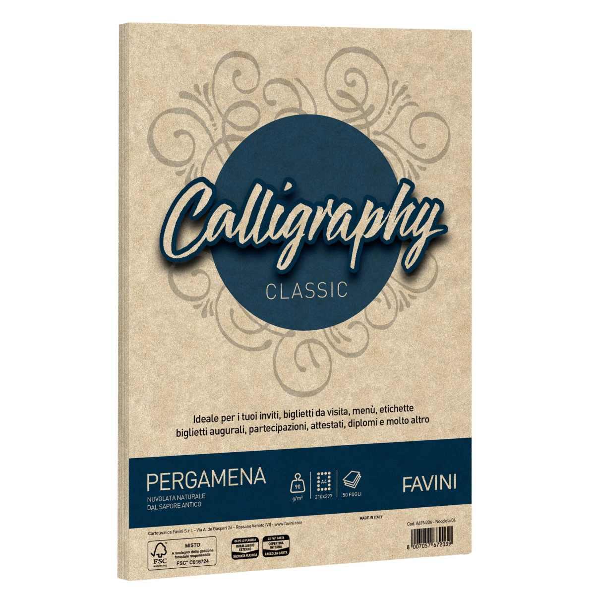 Calligraphy pergamena 50fg 90gr a4 nocciola