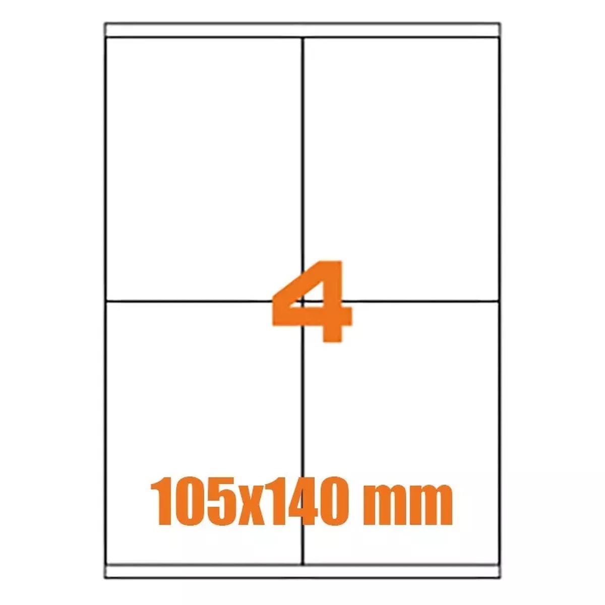 Cf.100 etichette adesive su a4 105x140