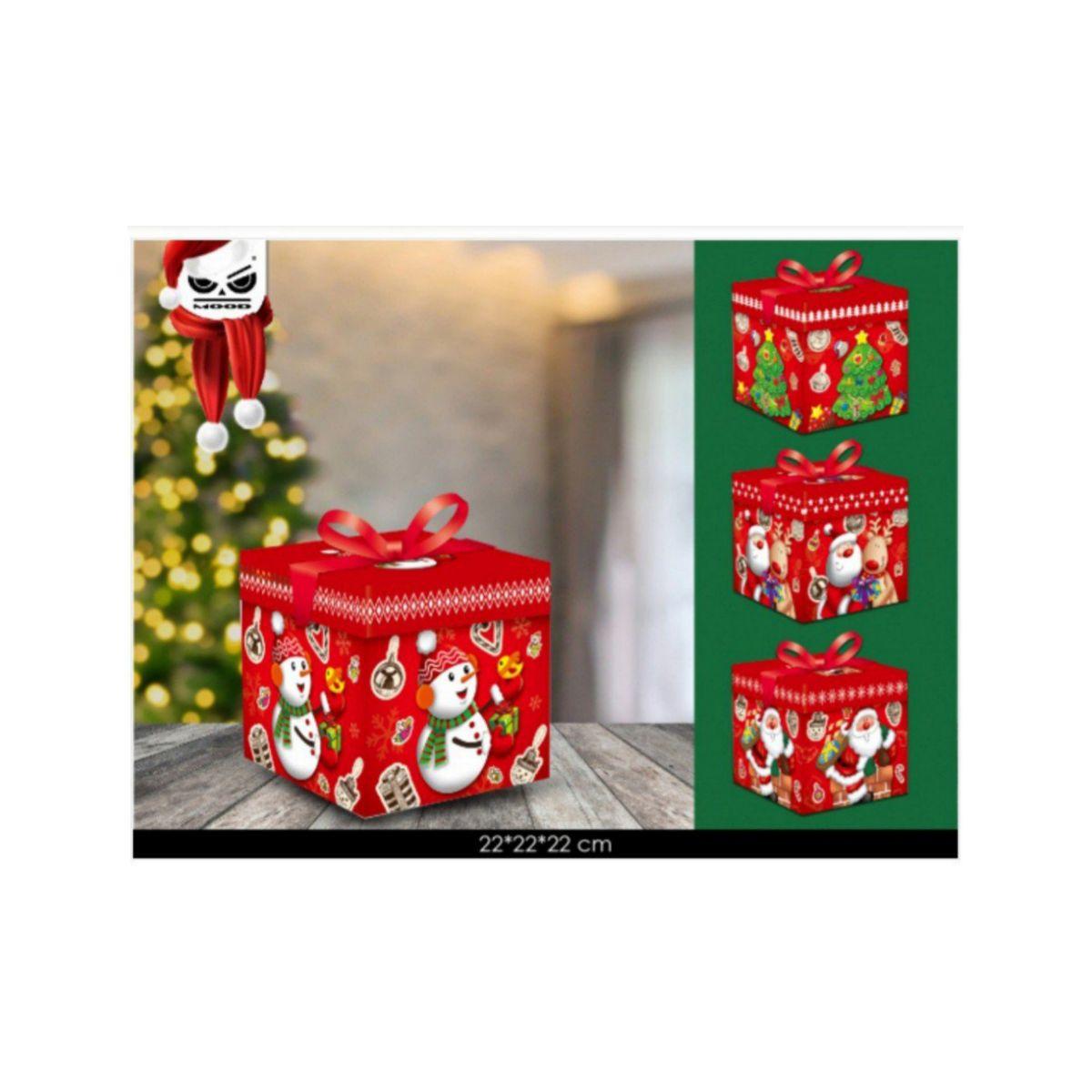 Scatola automontante quadrata red xmas.