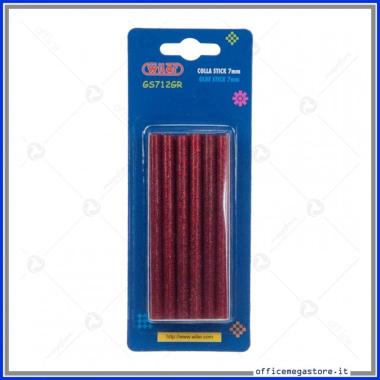 Colla glitter rosso 10ml cf.6 pz.
