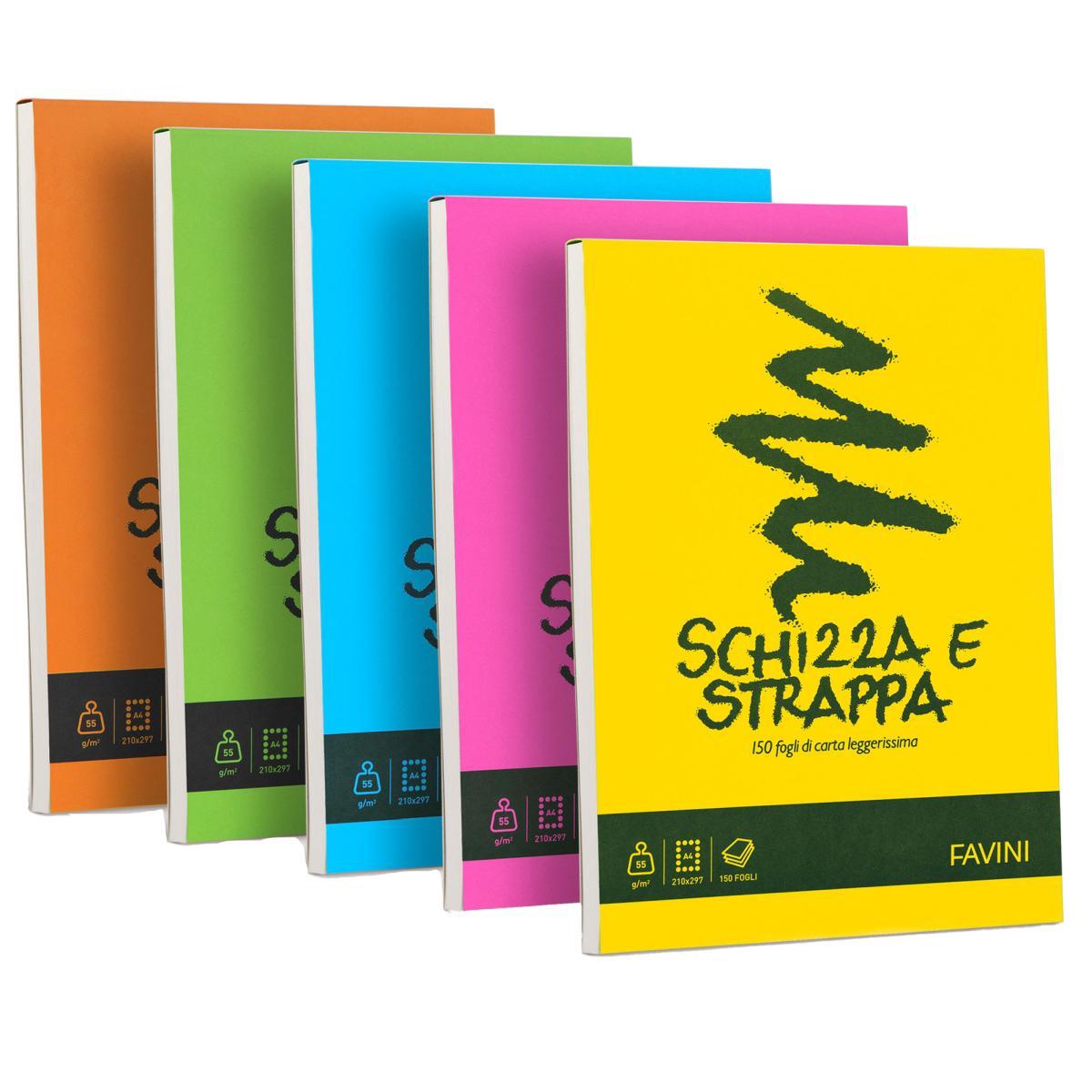 Blocco schizza e strappa a4 150fg